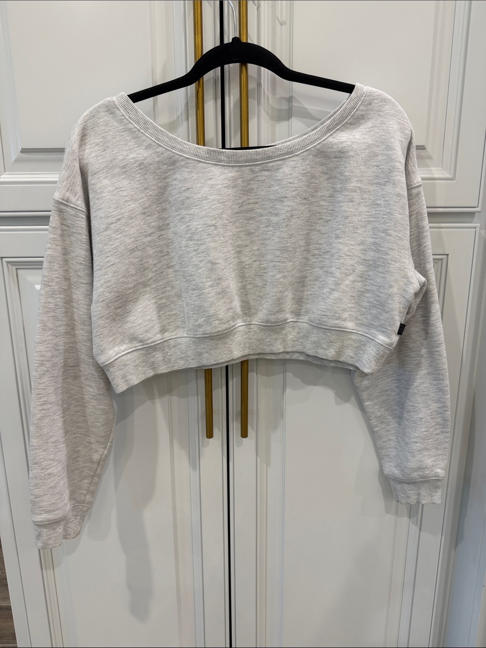 Cotton On Body Light Gray Cropped Sweatshirt
